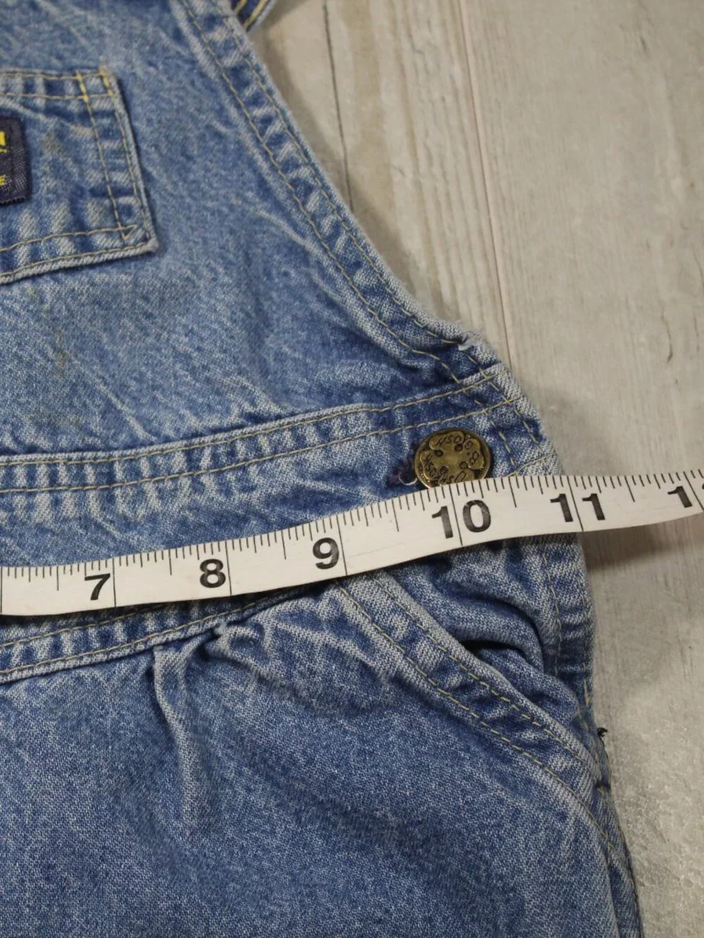 Vintage Oshkosh B'Gosh Size- 24 months Jeans Overalls/w Button snaps opening